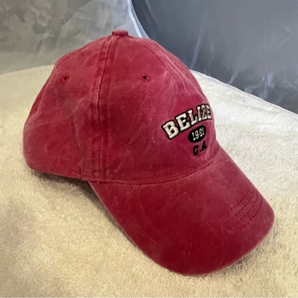 Lucky 7 for Travel Belize 1981 C.A. Pink Adjustable Cotton Ball Cap - Picture 12 of 15